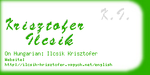 krisztofer ilcsik business card